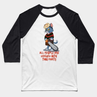 HALLOWEEN HORROR CAT Baseball T-Shirt